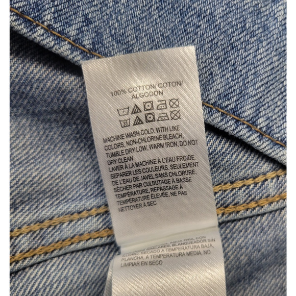 Lucky Brand Tomboy Tucker Jean Jacket Womens Small Blue Denim Light Wash Buttons - Picture 11 of 12